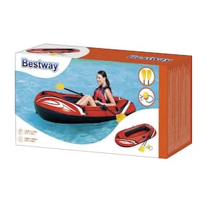 77 in. x 45 in. Kondor 2000 Inflatable Pool Raft Set with Oars and Pump