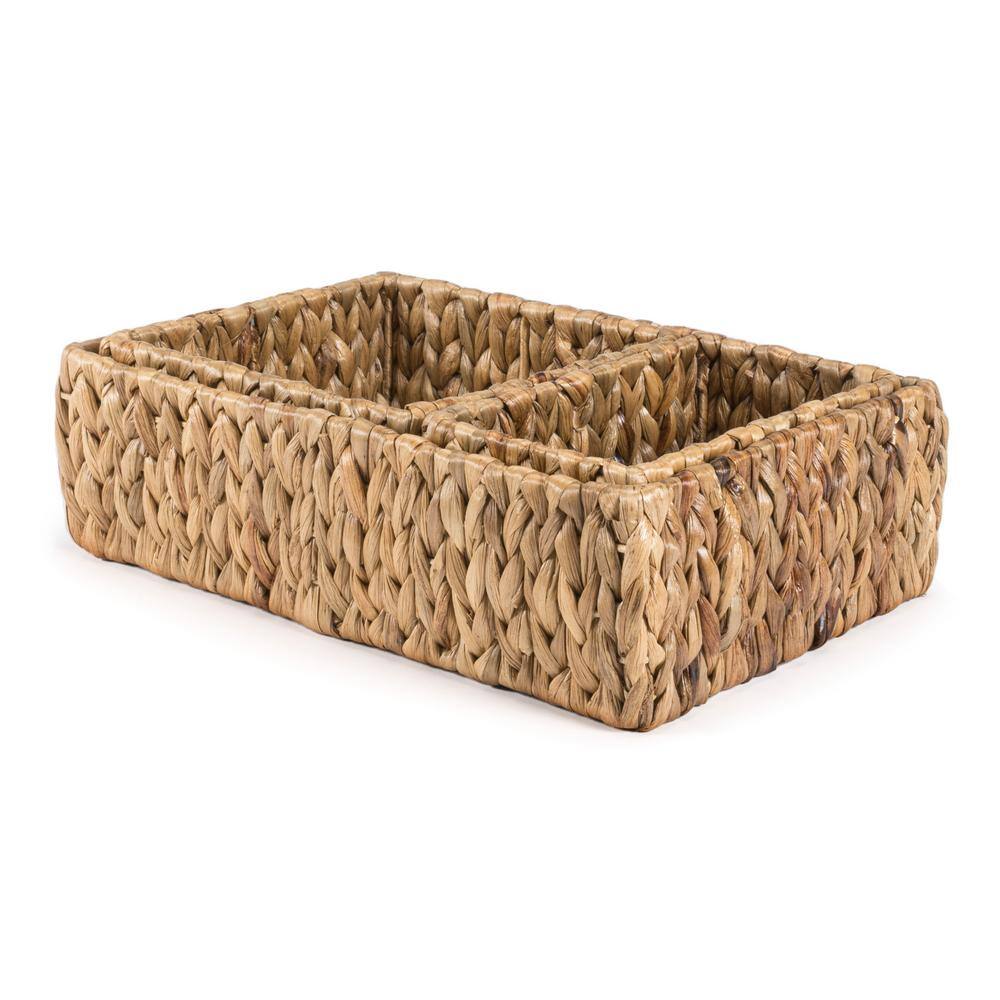 Natural Hand-Woven Hyacinth Nesting Storage Baskets, Set of 3