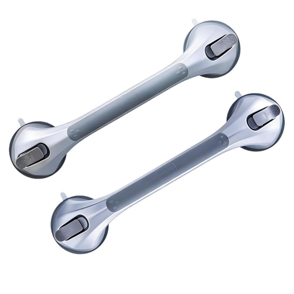 2 Pack 16.8 in. Grab Bars Easy to Install Suction Shower Handles in Silver for Bathroom Removable Handrails Safety Grip price history on PriceWatchPro