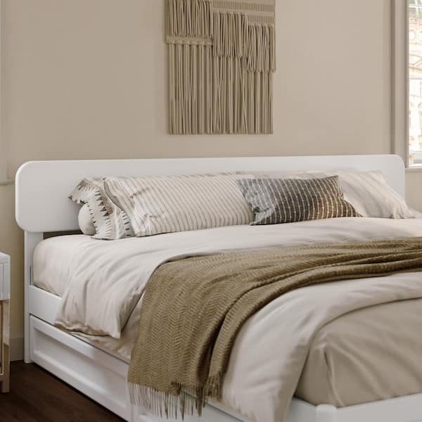 AFI Florence White Solid Wood King Headboard