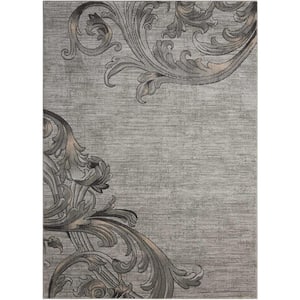 Maxell Graphite 4 ft. x 6 ft. Persian Modern Area Rug