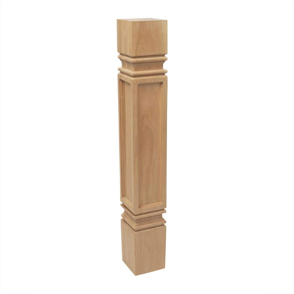 Unfinished North American Solid Cherry Mission Kitchen Island Leg