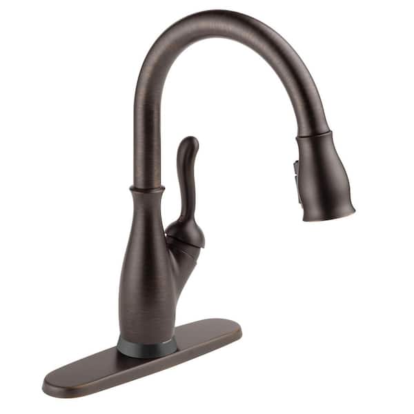 Delta Leland Touch Single-Handle Pull-Down Sprayer Kitchen Faucet (Google Assistant, Alexa Compatible) in Venetian Bronze
