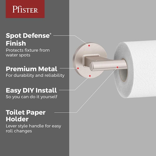 Capistrano Wall Mount Double Post Toilet Paper Holder in Spot Defense Brushed Nickel