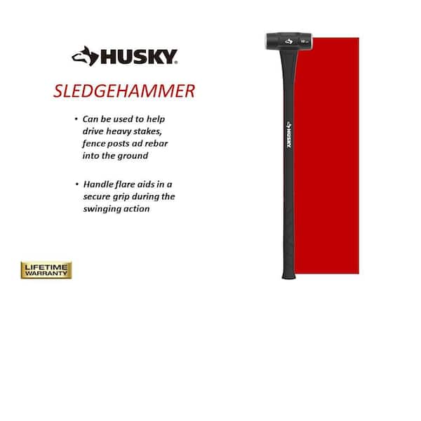 Husky 10 lb. Sledgehammer with 34 in. Fiberglass Handle HD-SF10LB