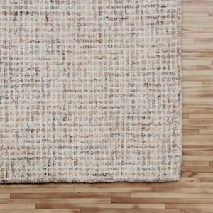 Charlie Rust/Beige 8 ft. x 10 ft. Contemporary Grid Handmade Indoor Area Rug