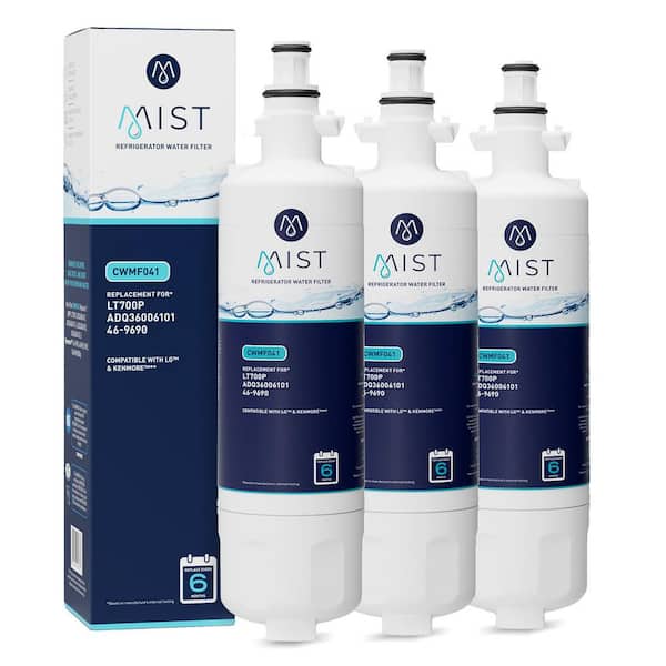 ADQ36006101 Refrigerator Water Filter for LG LT700P, Compatible with ADQ36006102, Kenmore Elite 9690(3-Pack)