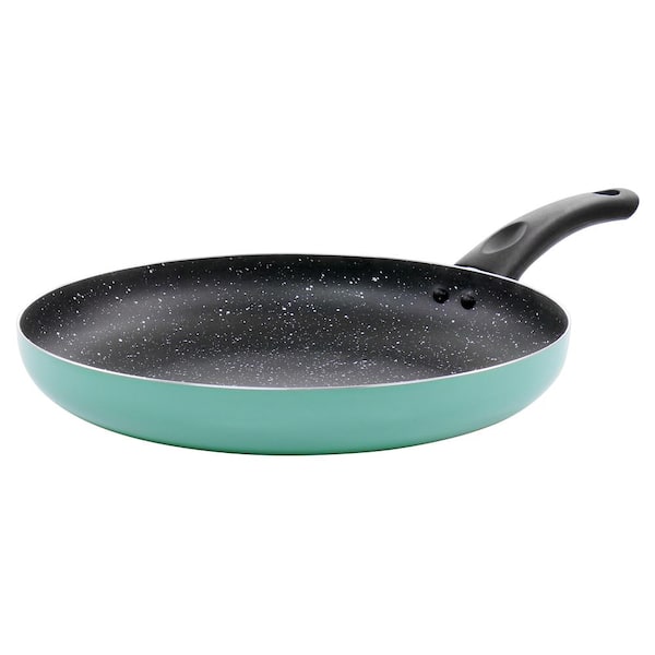 at Home Speckled Mint Green Non-Stick Aluminum Fry Pan, 11