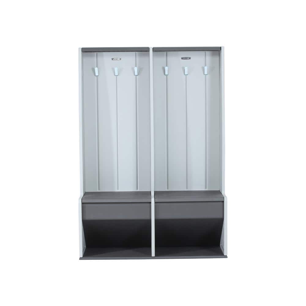 School Locker Adjustable Organizer Shelf Plastic - U Brands Grey