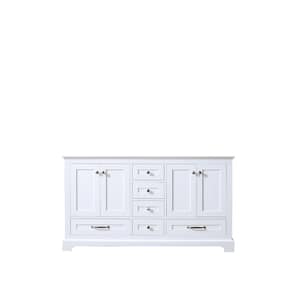 Dukes 60 in. W x 22 in. D White Double Bath Vanity without Top