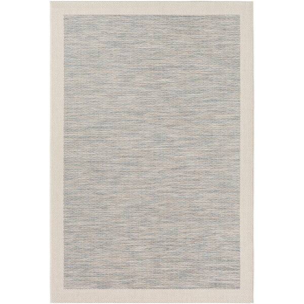 Evonne Bright Blue 5 ft. x 8 ft. Indoor/Outdoor Patio Area Rug