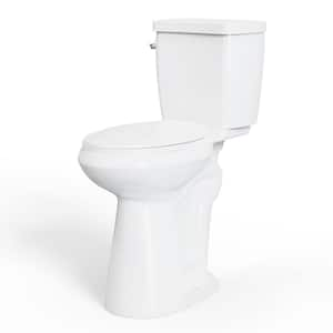 High S-Trap 2-Piece 1.28 GPF Elongated Chair Height Floor Mounted Toilet in White (Seat Included)