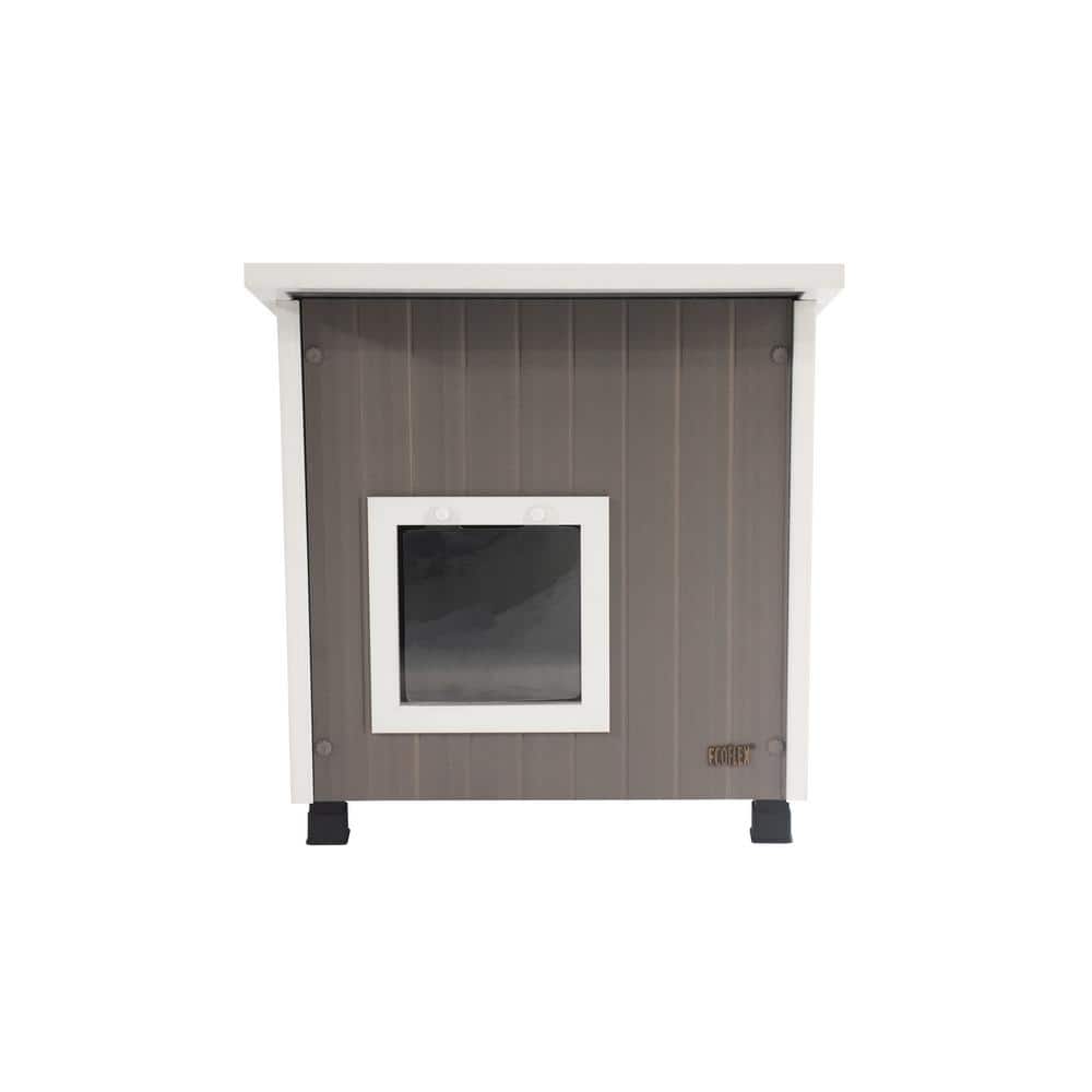 Extra Large Gray and White ECOFLEX Outdoor Cat House
