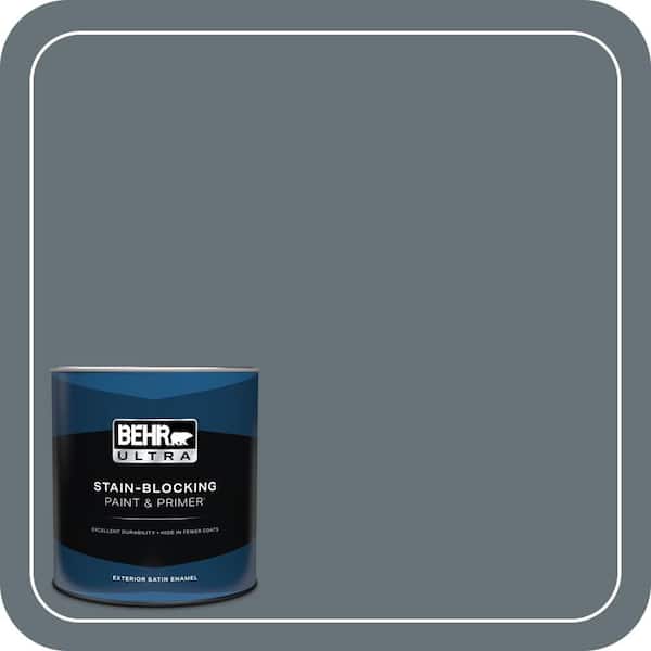 BEHR ULTRA 1 qt. #ECC-22-3 Rain Shadow Satin Enamel Exterior Paint & Primer