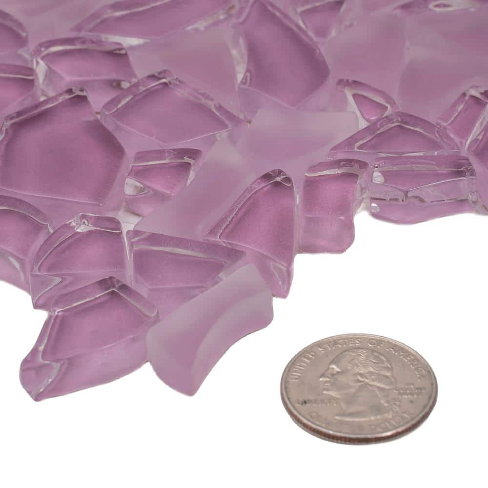 Pink Irregular Glass Pebble Mosaic Tile for Wall and Floor