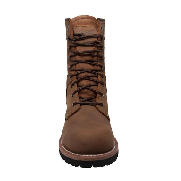 AdTec Brown Crazy Horse Logger Boot Mens Size 8.5 Brown Leather s-l400.jpg main image 2