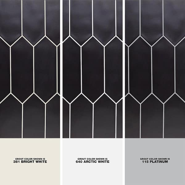 Ivy Hill Tile Russell Black 4 in. x 12 in. Matte Porcelain Floor and Wall Tile (10.76 sq. ft./Case) Ivy Hill Tile Russell Black 4 in. x 12 in. Matte Porcelain Floor and Wall Tile (10.76 sq. ft./Case)