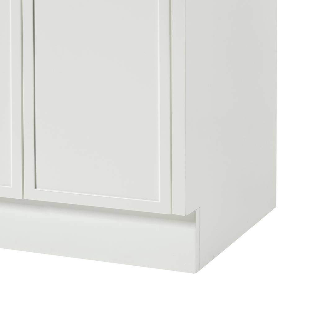 Kelly 67" White Double Sink Vanity with Carrara Marble Top