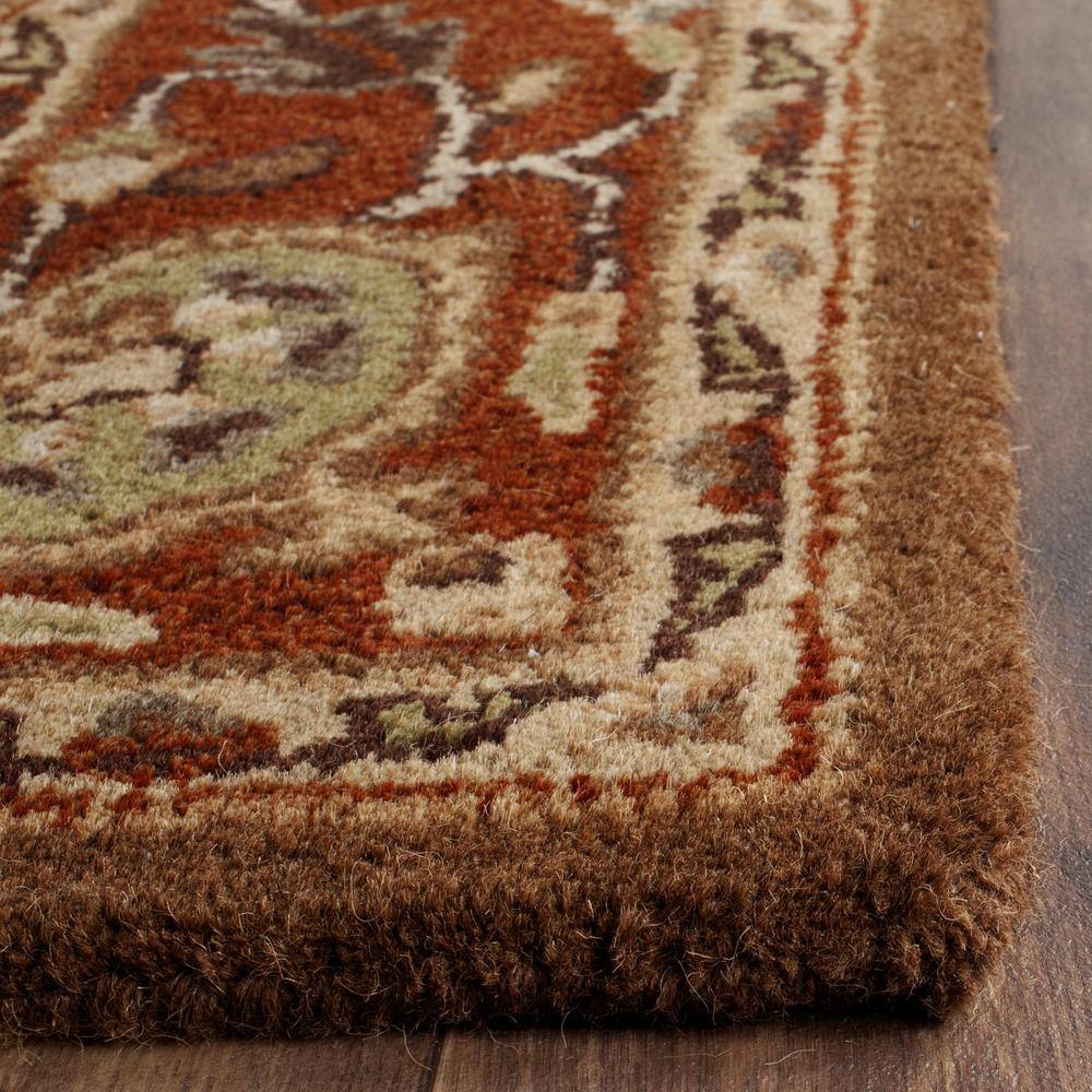 Heritage Red and Moss Hand-Tufted Wool Area Rug