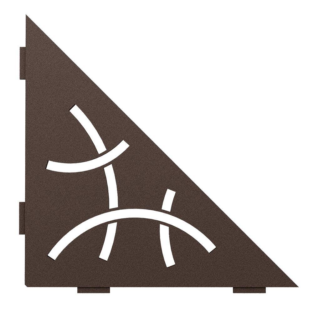 Bronze Triangular Corner Shower Shelf with Curve Design