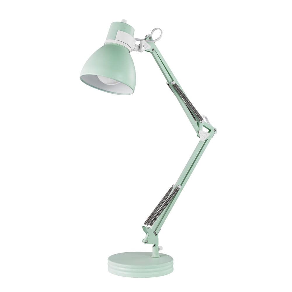 Airco Bully kant Globe Electric Architect 28 in. Matte Mint Desk Lamp 52027 - The Home Depot