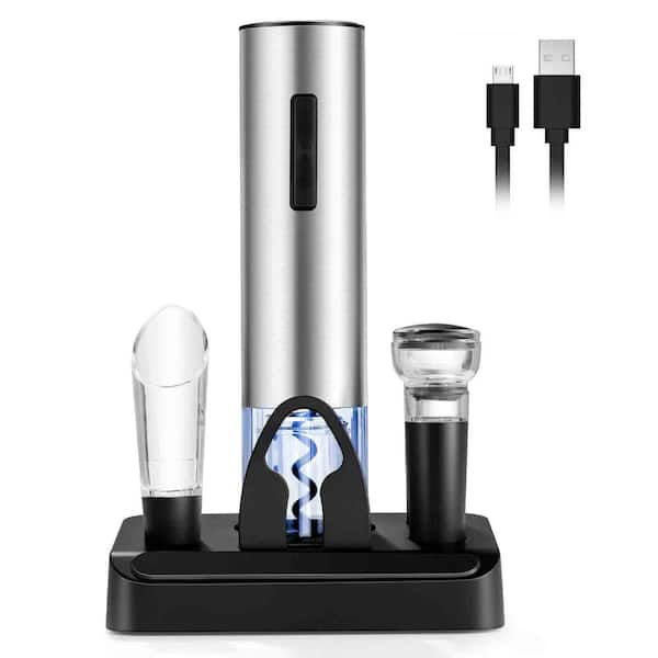 6-in-1 Electric Wine Bottle Opener Set with Foil Cutter and Accessories
