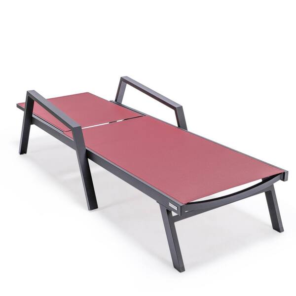 Burgundy chaise lounge chair hot sale