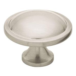 Contempo 1-1/2 in. (38mm) Satin Nickel Round Cabinet Knob (10-Pack)
