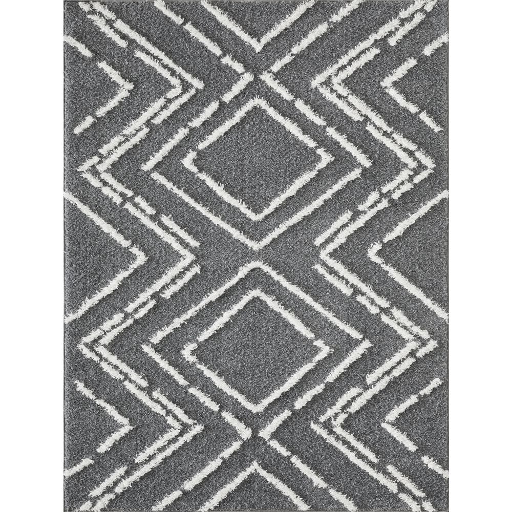 Vemoa Armeley Blue 5 ft. 3 in. x 7 ft. 3 in. Geometric Polyester Area Rug price history on PriceWatchPro