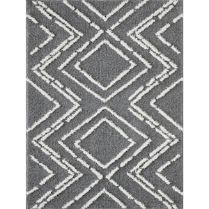 Vemoa Armeley Blue 5 ft. 3 in. x 7 ft. 3 in. Geometric Polyester Area Rug