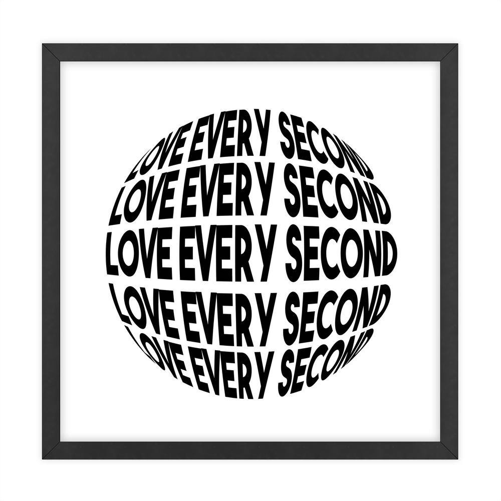 Dimensional Word Art Framed Typography Art Print 18 in. x 18 in.