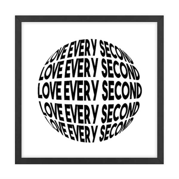 Unbranded Dimensional Word Art Framed Typography Art Print 18 in. x 18 in.