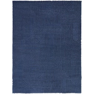 Hazen Blue 5 ft. x 7 ft. Stripe Area Rug