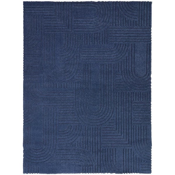 BALTA Hazen Blue 5 ft. x 7 ft. Stripe Area Rug