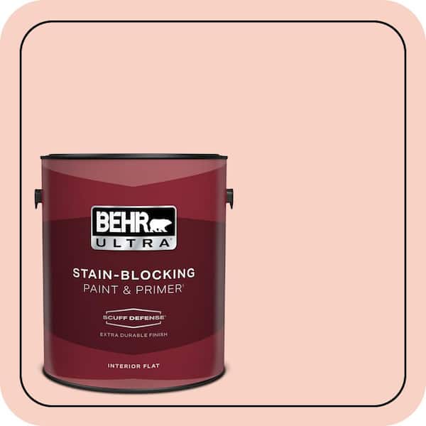 BEHR ULTRA 1 gal. #210C-2 Demure Pink Extra Durable Flat Interior Paint & Primer