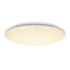 Sparkle 17.7 in. 1-Light Chrome Selectable 3CCT Integrated LED Flush Mount Light With Remote Included