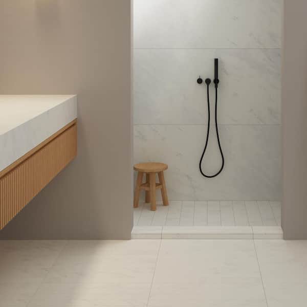 Magnifica ERA Rectangle 24 in. x 48 in. Honed Luxe White Porcelain Tile (15.5 sq. ft./Case)