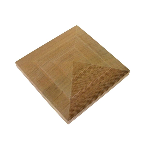 4 in. x 4 in. Step-Out Pyramid Cedar Post Cap