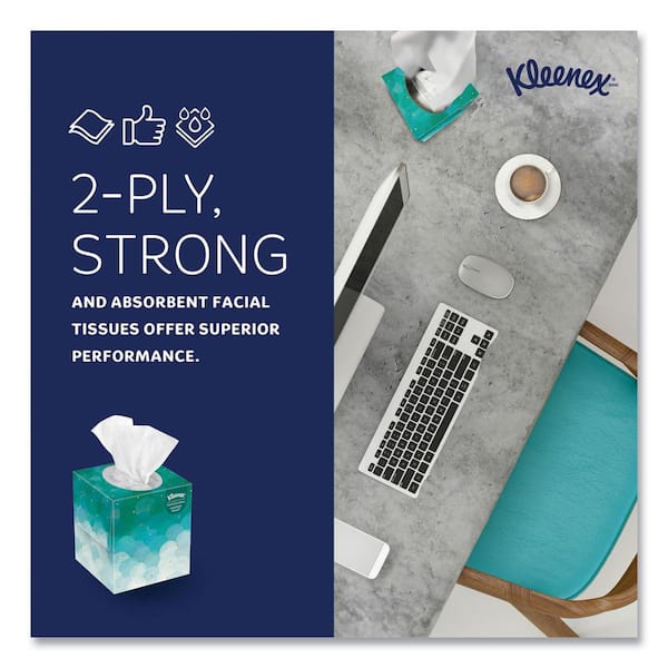 Boutique White Facial Tissue, 2-Ply, Pop-Up Box, 95 Sheets/Box