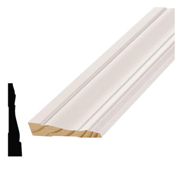 Alexandria Moulding LWM 361 11/16 in. x 3-1/2 in. x 96 in. Primed Pine Wood Finger-Jointed Casing Moulding