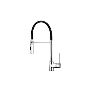 Elba Single Handle Pull Down Sprayer Kitchen Faucet with Silicon Spout in Brushed Nickel