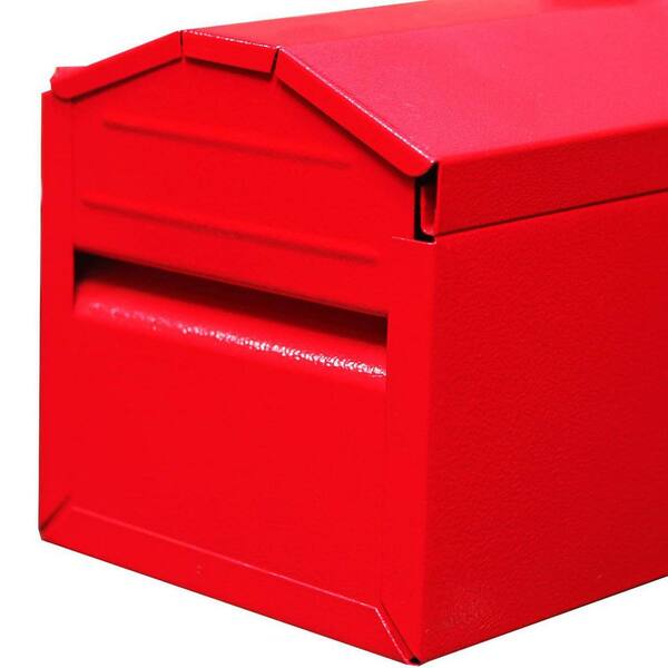 Reviews for Big Red 19.1 in. L x 6.1 in. W x 6.5 in. H, Hip Roof Style  Portable Steel Tool Box with Metal Latch Closure