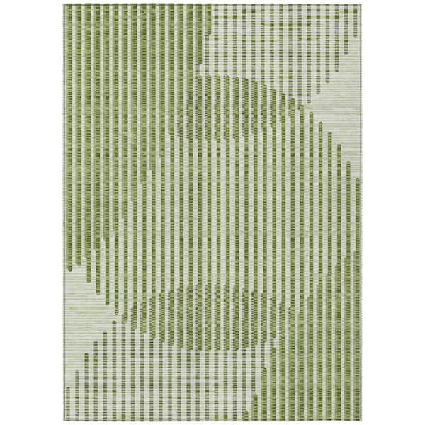 Chantille Machine Washable Indoor/Outdoor Abstract ACN1001 Green 10 ft. x 14 ft. Area Rug