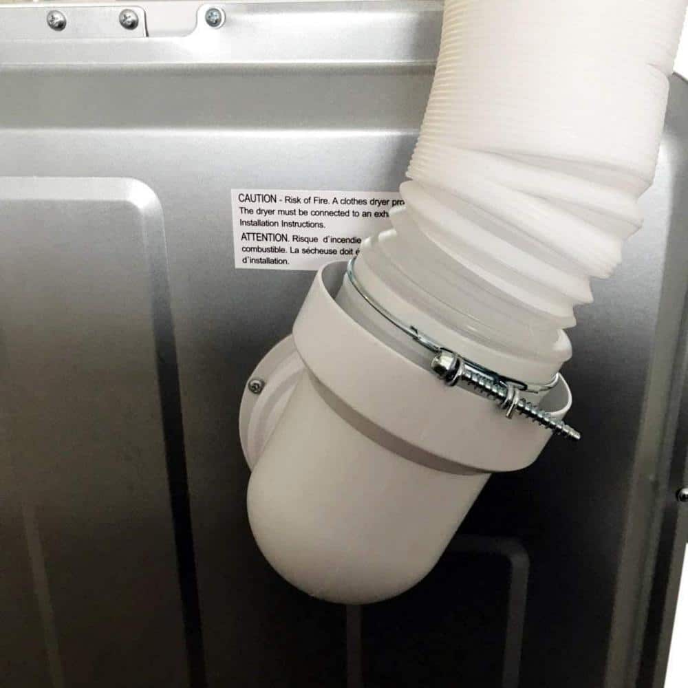 Compact White and Black Portable Electric Laundry Dryer with Moisture Sensing