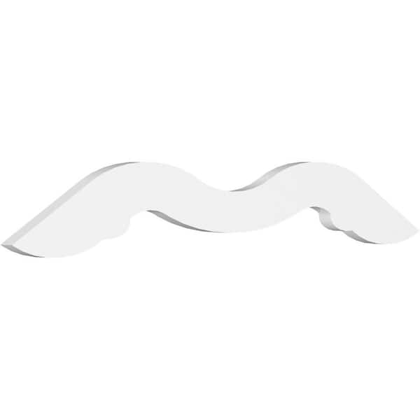 Ekena Millwork 1 in. x 36 in. x 10-1/2 in. (7/12) Pitch Midway Gable Pediment Architectural Grade PVC Moulding
