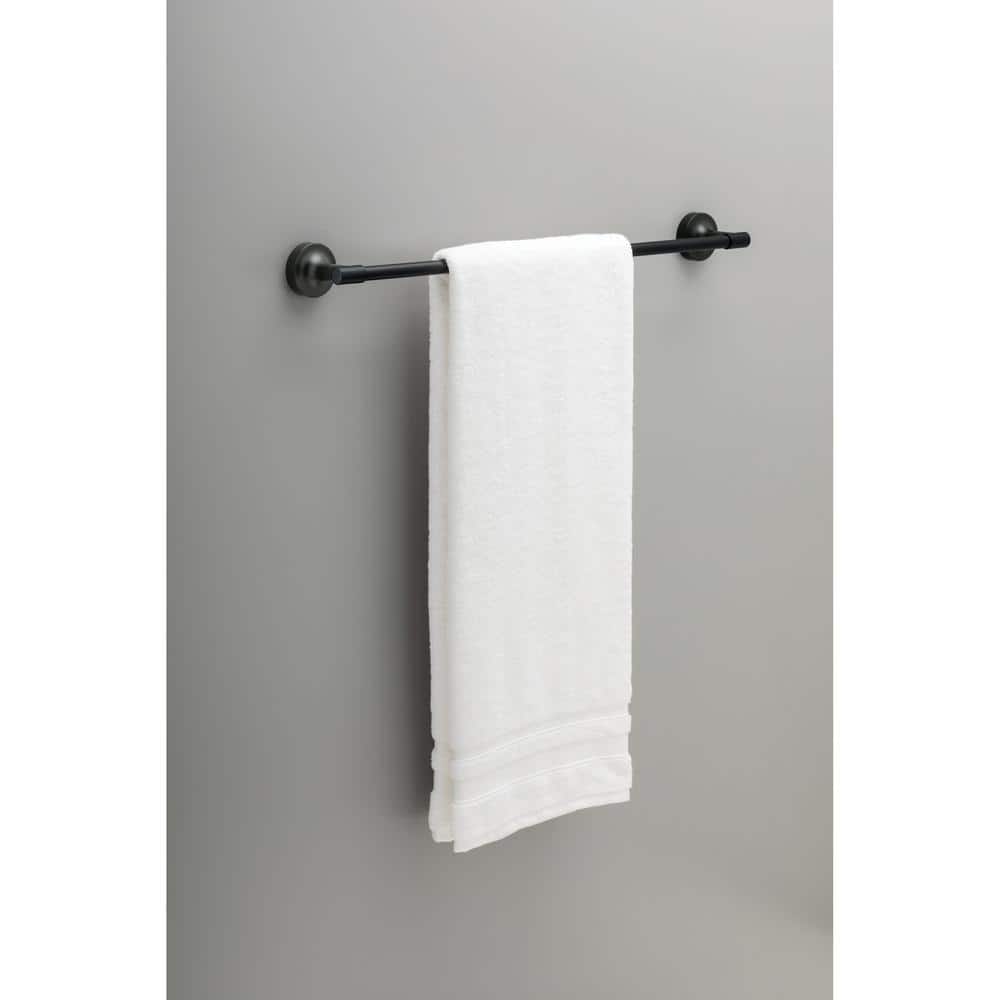 Matte Black 24" Wall Mounted Towel Bar