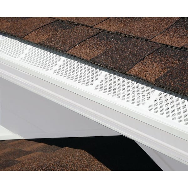 Snap In Filter 3 ft. White Vinyl Micro Mesh Gutter Guard (25-Pack)