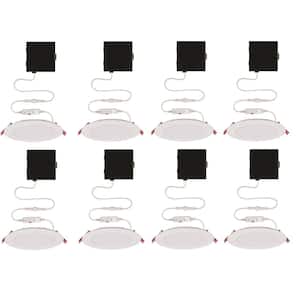 6 in. Selectable New Construction and Remodel Ultra Slim Canless Recessed Integrated LED Kit (8-Pack)