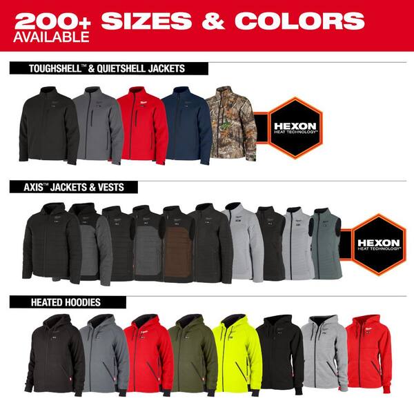 Milwaukee Men's X-Large M12 12-Volt Lithium-Ion Cordless Quiet Shell Camo Heated Jacket with (1) 3.0 Ah Battery and Charger