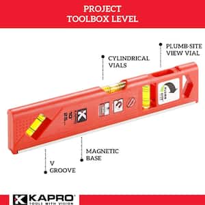 10 in. Magnetic Toolbox Level w/Plumb Site